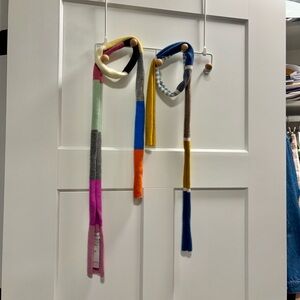 Colorful knit thin Scarf y2k pure cashmere(right)